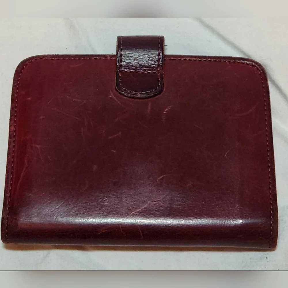 Vintage Coach Compact Clutch Wallet Red - Picture 2 of 6